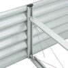 vidaXL Arriate de acero galvanizado plateado 320x80x44 cm