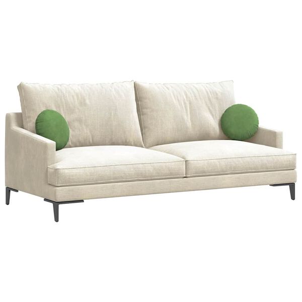 vidaXL Cojines para asiento 2 pcs Verde claro Ø 40 x 13 cm Terciopelo