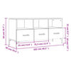 vidaXL Mueble de TV madera de ingeniería negro 102x36x50 cm