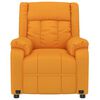 vidaXL Sill&oacute;n de masaje de tela amarillo