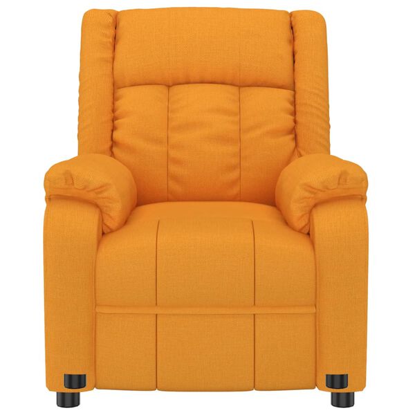 vidaXL Sill&oacute;n de masaje de tela amarillo