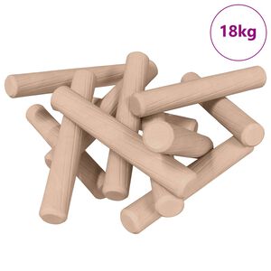 vidaXL Dowel de madera 24000 pcs Marr&oacute;n Madera maciza