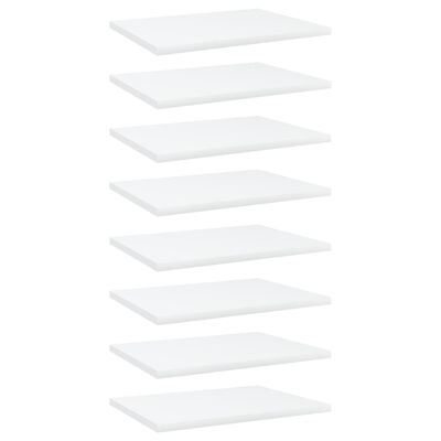 vidaXL Estantes para estantería 8 uds contrachapada blanco 40x30x1,5cm