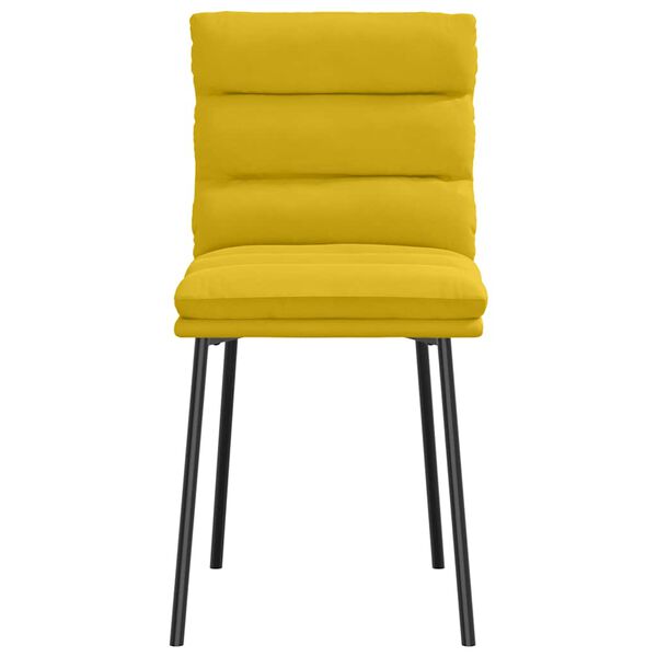 vidaXL Sillas de comedor 2 unidades terciopelo amarillo