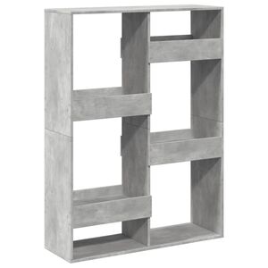 vidaXL Separador de ambientes madera gris hormig&oacute;n 100x33x135 cm