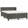 vidaXL Cama box spring con colch&oacute;n terciopelo gris oscuro 140x200 cm