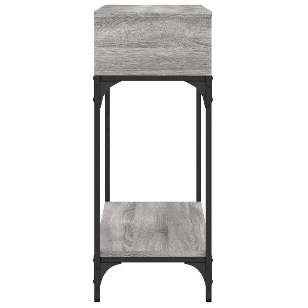 vidaXL Mesa consola madera de ingeniería gris Sonoma 100x30,5x75 cm