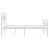 vidaXL Estructura cama sin colch&oacute;n con estribo metal blanco 160x200 cm
