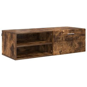 vidaXL Armario de Madera con caj&oacute;n Roble ahumado 100,5 x 39 x 30 cm
