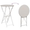 vidaXL Conjunto de Bistro Plegable 3 pcs Beige Acero