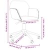 vidaXL Silla de oficina giratoria tela color crema