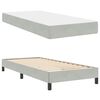 vidaXL Cama tipo Box Spring con colchón Gris Claro 80 x 210 cm tela