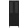 vidaXL Alacena 2 pcs Roble Negro Madera Ingenierizada y Vidrio