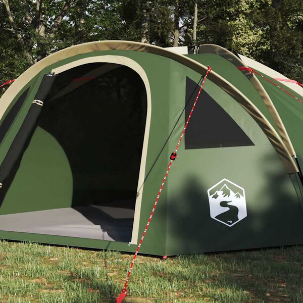 vidaXL Tienda de camping con techo Verde 308 x 268 x 130 cm Poli&eacute;ster