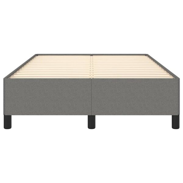 vidaXL Estructura de cama sin colch&oacute;n tela gris oscuro 120x190 cm