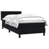vidaXL Cama box spring con colch&oacute;n cuero sint&eacute;tico negro 90x210 cm