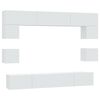 vidaXL Set de muebles para TV 8 piezas madera contrachapada blanco
