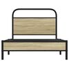 vidaXL Estructura de cama sin colch&oacute;n 100x200 cm madera roble Sonoma