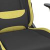 vidaXL Silla gaming de masaje tela negro y verde claro