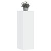 vidaXL Soportes de plantas 2 uds madera ingenier&iacute;a blanco 33x33x100 cm