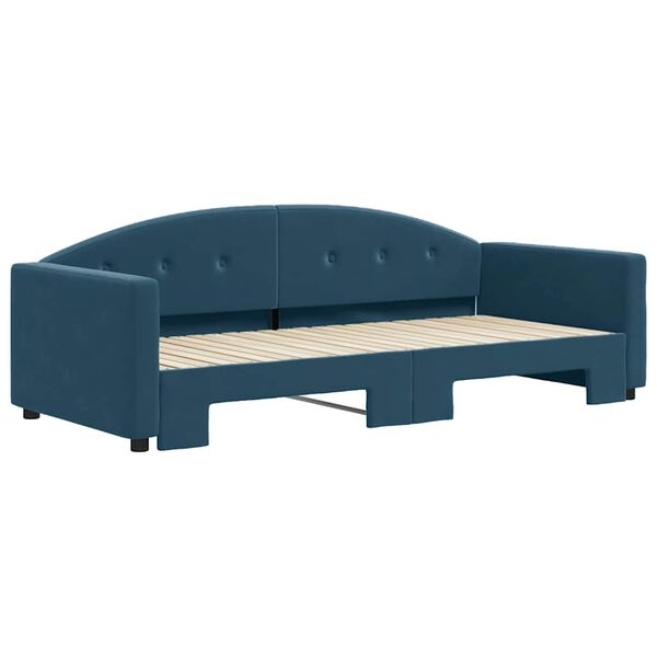 vidaXL Sof&aacute; cama nido terciopelo azul 90x200 cm