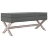 vidaXL Taburete con almacenaje tela gris oscuro 110x45x49 cm