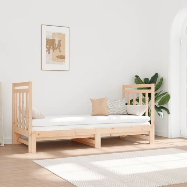 vidaXL Sof&aacute; cama extra&iacute;ble sin colch&oacute;n 2x(90x190) cm