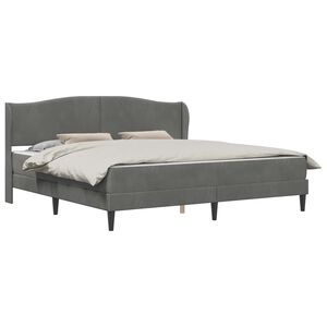 vidaXL Estructura de cama Gris oscuro 180 x 200 cm Terciopelo
