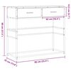 vidaXL Mesa consola de madera de ingeniería roble ahumado 90x35x80 cm