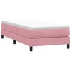 vidaXL Cama box spring con colchón terciopelo rosa 80x220 cm