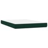 vidaXL Cama box spring con colch&oacute;n terciopelo verde oscuro 160x210 cm