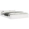 vidaXL Estructura de cama doble sin colch&oacute;n madera blanco 150x200 cm