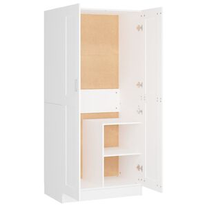 vidaXL Armario de madera contrachapada blanco 82,5x51,5x180 cm