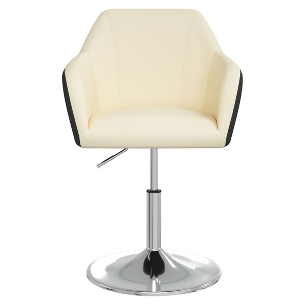 vidaXL Taburete de cocina cuero sintético color crema y negro
