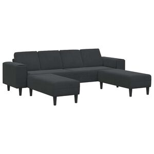 vidaXL Sof&aacute; de sala 3 pcs Negro