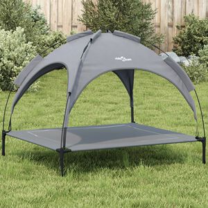 vidaXL Cama para perros con dosel antracita tela oxford y acero