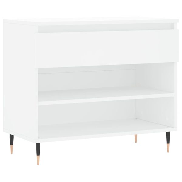 vidaXL Mueble zapatero madera contrachapada blanco 70x36x60 cm