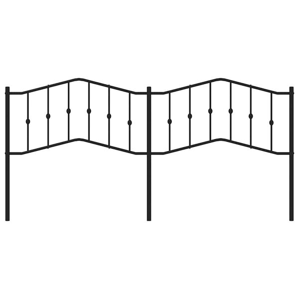 vidaXL Cabecero de repuesto de metal negro 193 cm