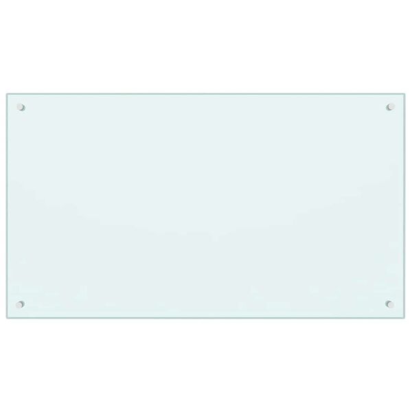 vidaXL Protecci&oacute;n salpicaduras cocina vidrio templado color leche 100x60 cm