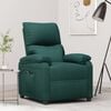vidaXL Sill&oacute;n reclinable el&eacute;ctrico tela verde oscuro