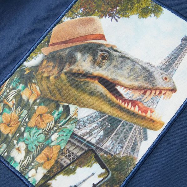 Camiseta infantil azul oscuro 116