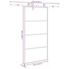 vidaXL Puerta corredera set herrajes vidrio ESG aluminio 102,5x205 cm