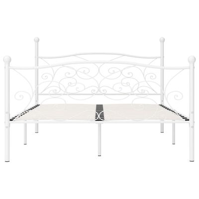 vidaXL Estructura de cama con somier metal blanco 140x200 cm
