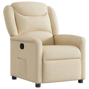 vidaXL Sill&oacute;n reclinable de tela crema