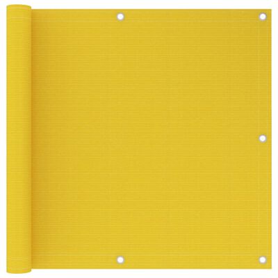 vidaXL Toldo para balcón HDPE amarillo 90x600 cm