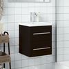 vidaXL Mueble de ba&ntilde;o con lavabo integrado negro