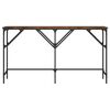 vidaXL Mesa consola madera de ingenier&iacute;a roble ahumado 140x29x75 cm