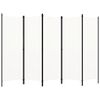 vidaXL Biombo divisor de 5 paneles blanco 250x180 cm