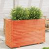 vidaXL Jardinera madera maciza de pino marr&oacute;n cera 110x40x72,5 cm