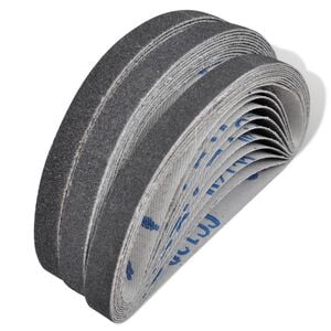 vidaXL Banda de lija 30 pzas 10 x 60/80/120 grano 10mm x 330 mm